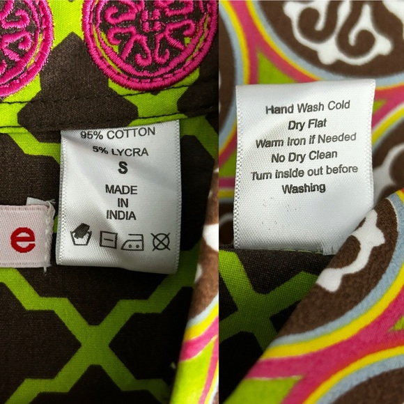 Tizzie Button Up All Over Medallion Print Shirt Womens Size S - Picture 9 of 9